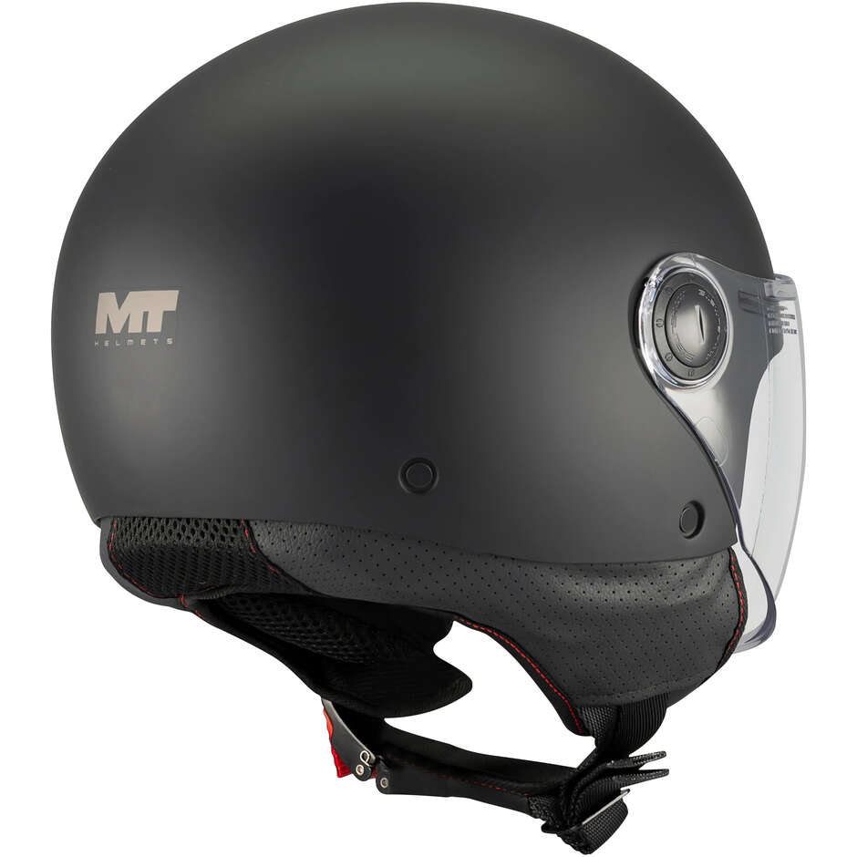 Mt Helmets STREET S PURE A1 Matt Black Motorcycle Jet Helmet