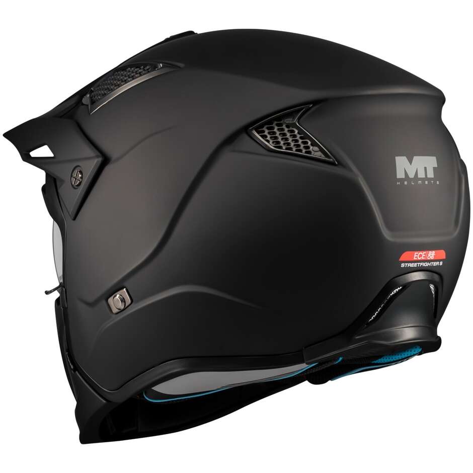 MT Helmets STREETFIGHTER SV S PURE A1 Modular-Motorradhelm, Mattschwarz