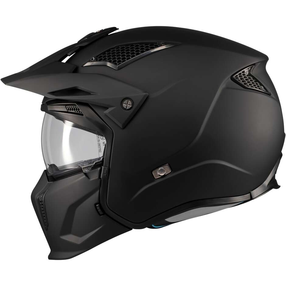 MT Helmets STREETFIGHTER SV S PURE A1 Modular-Motorradhelm, Mattschwarz