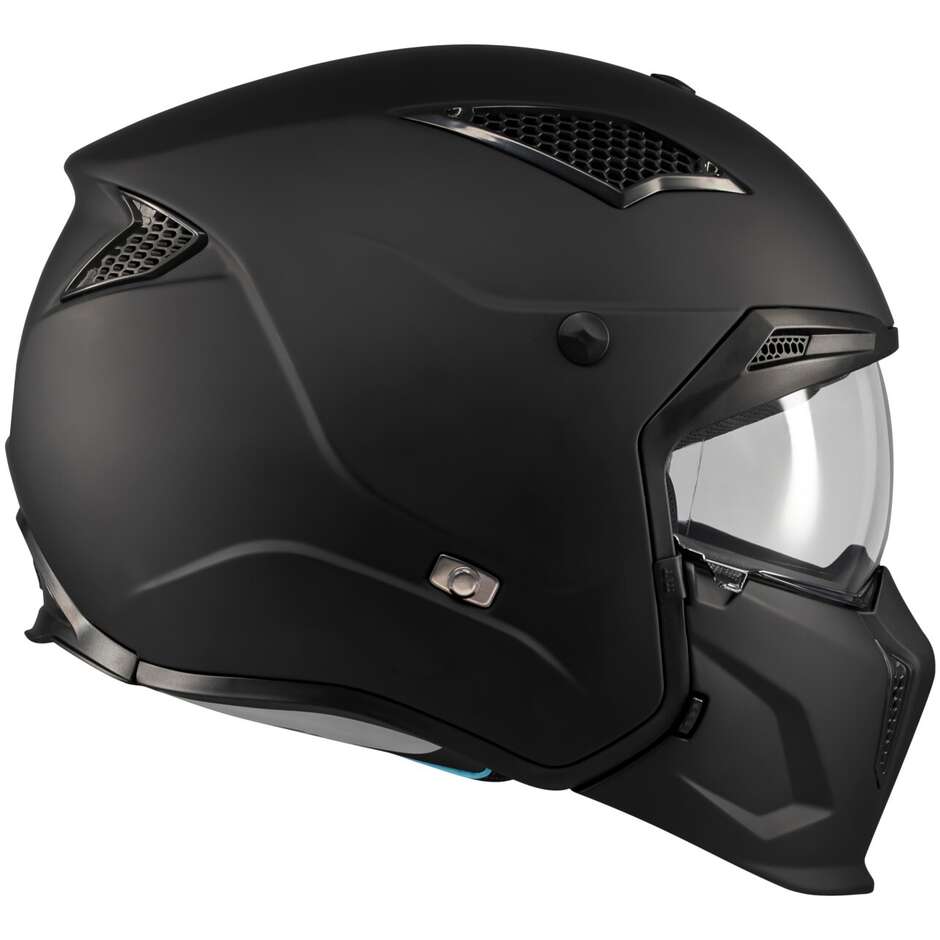 MT Helmets STREETFIGHTER SV S PURE A1 Modular-Motorradhelm, Mattschwarz