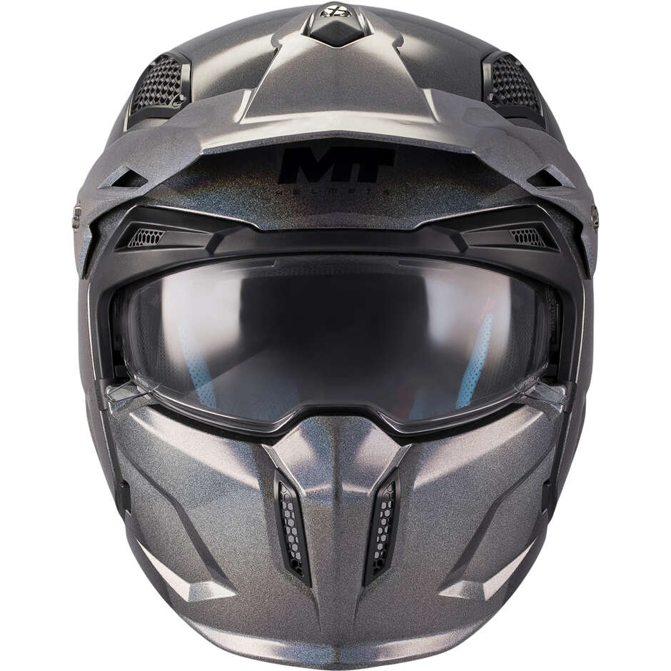 MT Helmets STREETFIGHTER SV S SPECIAL PURE T2 Modularhelm, Glänzend Grau