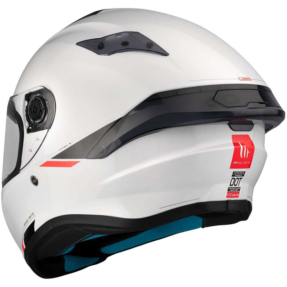 Mt Helmets TARGO S SOLID A0 Integralhelm Motorradhelm Perlglanz Weiß