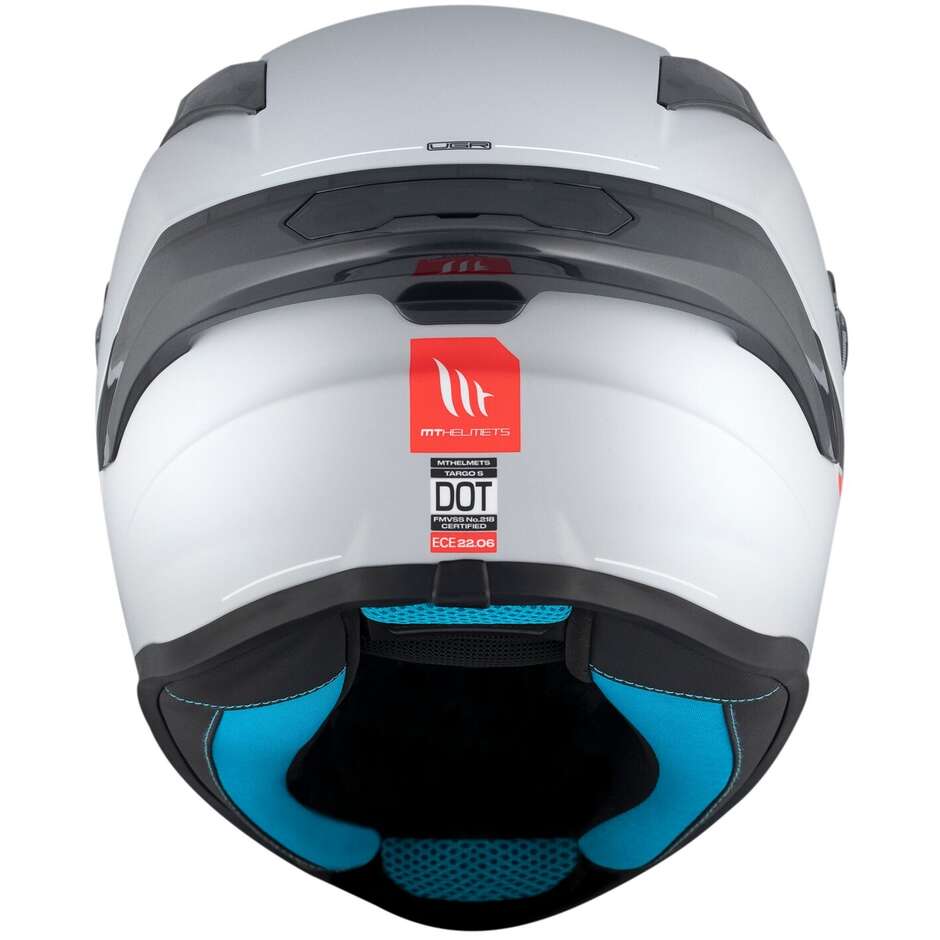 Mt Helmets TARGO S SOLID A12 Integralhelm für Motorradfahrer, glänzend grau