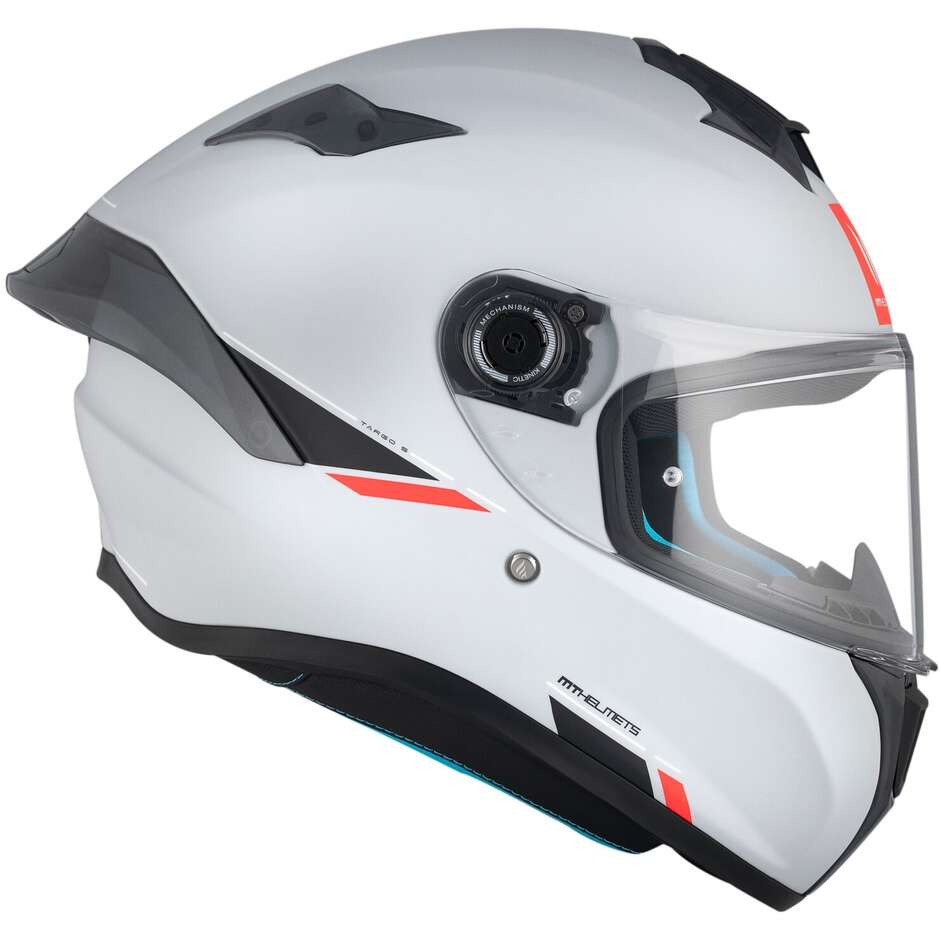 Mt Helmets TARGO S SOLID A12 Integralhelm für Motorradfahrer, glänzend grau
