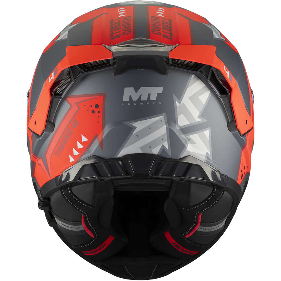 MT Helmets THUNDER 4 R SV CANVAS C5 Full Face Helmet Matte Grey Red