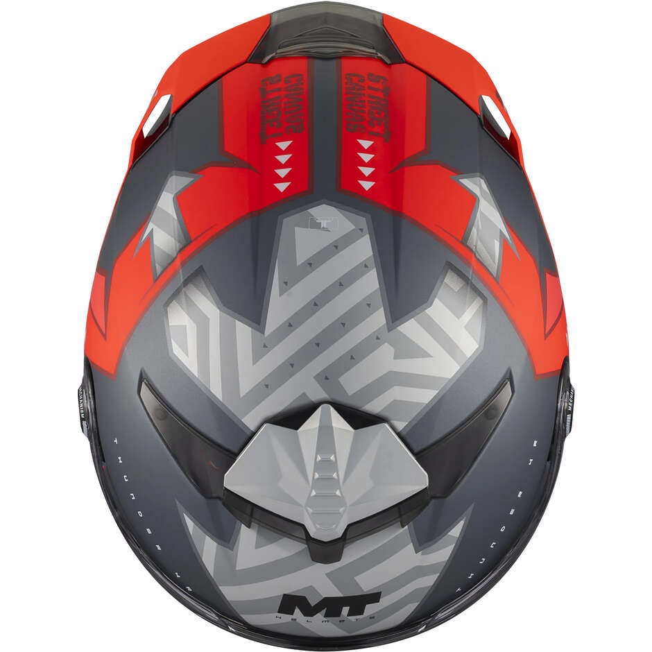 MT Helmets THUNDER 4 R SV CANVAS C5 Full Face Helmet Matte Grey Red