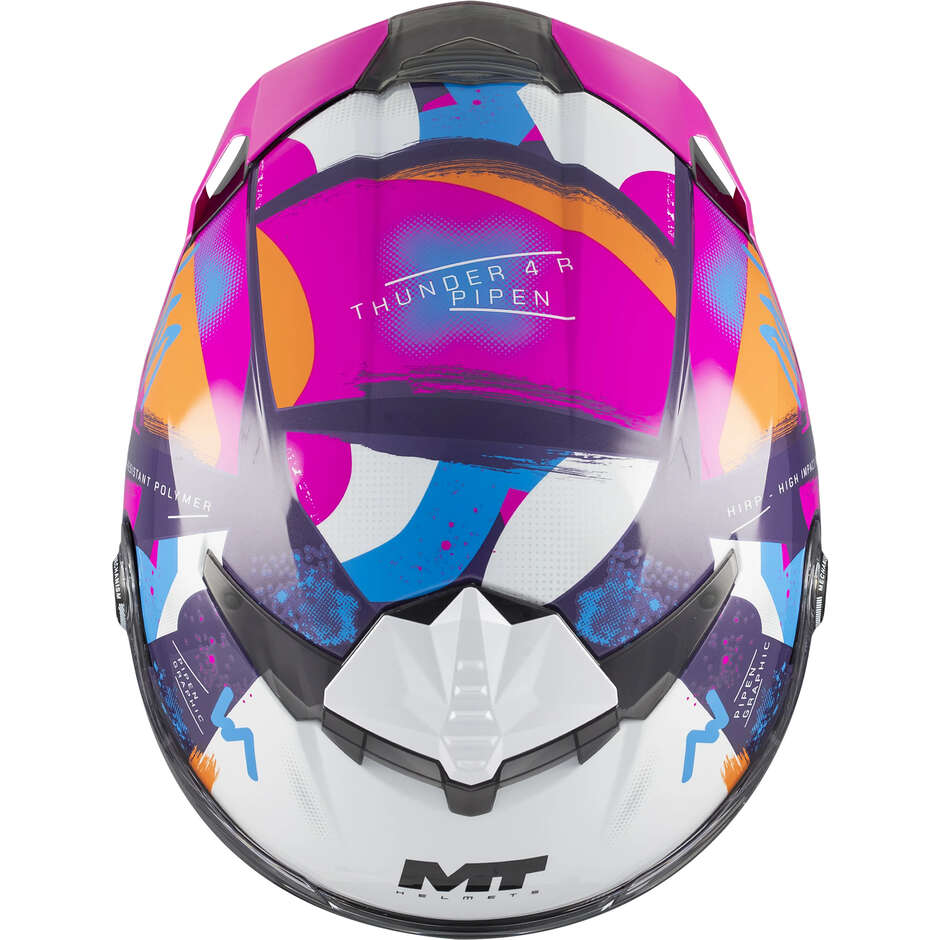 MT Helmets THUNDER 4 R SV PIPEN C8 Full Face Helmet Multicolor Gloss Pink