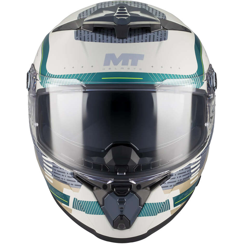 MT Helmets THUNDER 4 R SV RELEVANT C6 Full Face Helmet, Multicolor, Glossy Green