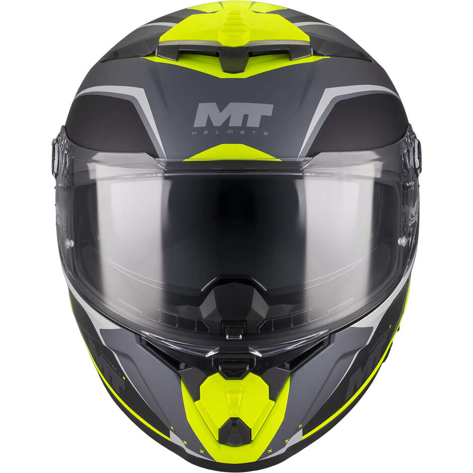 MT Helmets THUNDER 4 R SV WIND TUNNEL B3 Integralhelm Schwarz Gelb Matt