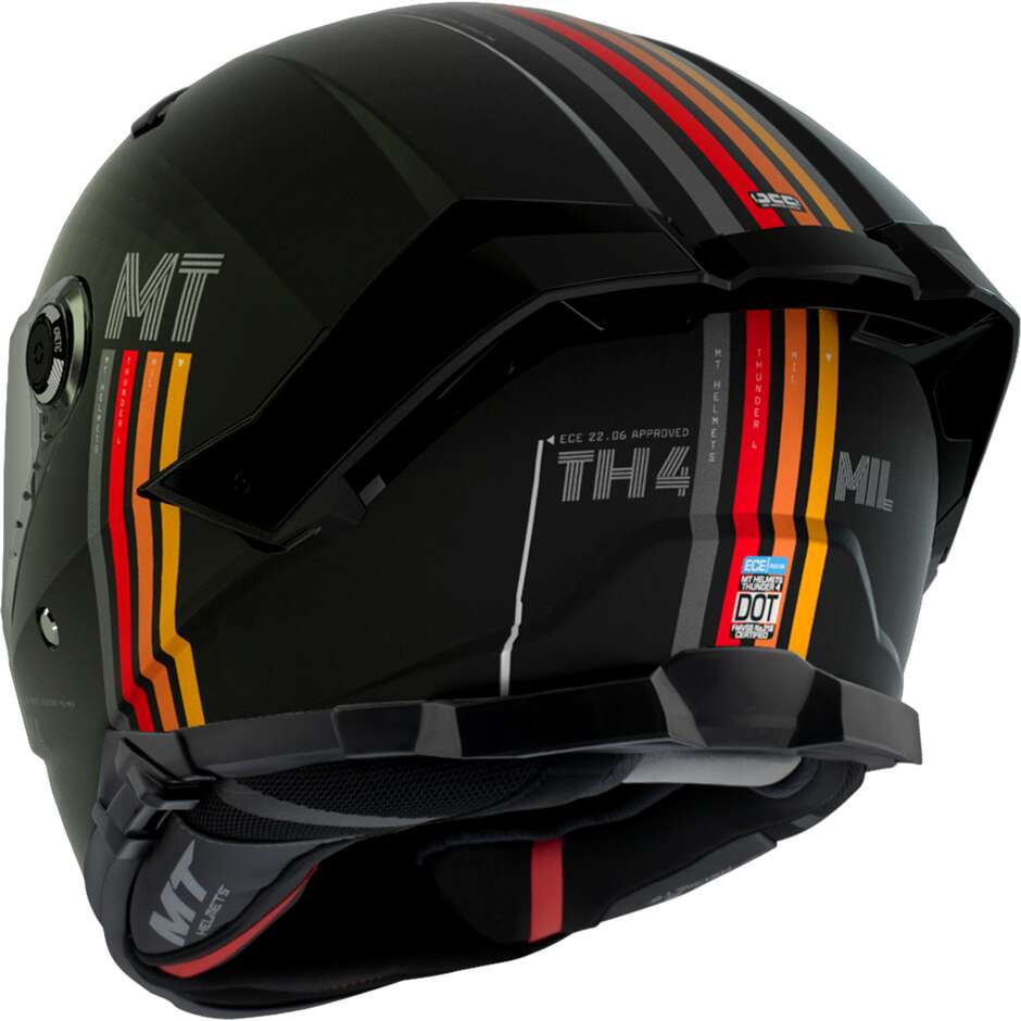 Mt Helmets THUNDER 4 SV MIL A11 Integral-Motorradhelm Mattschwarz