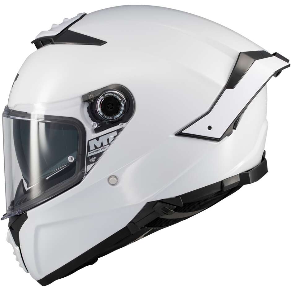 Mt Helmets THUNDER 4 SV PURE A0 Full Face Motorcycle Helmet Gloss White