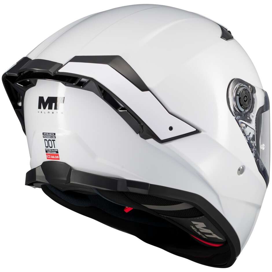 Mt Helmets THUNDER 4 SV PURE A0 Full Face Motorcycle Helmet Gloss White