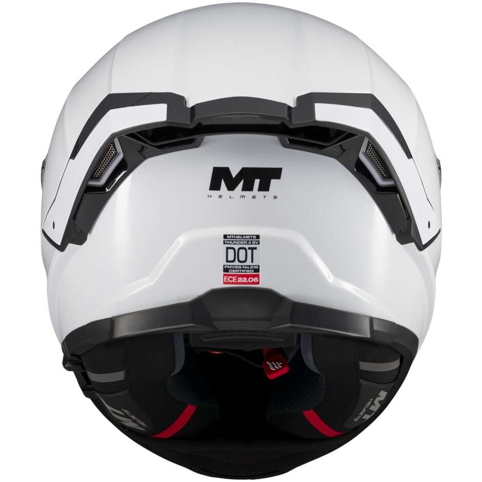 Mt Helmets THUNDER 4 SV PURE A0 Full Face Motorcycle Helmet Gloss White