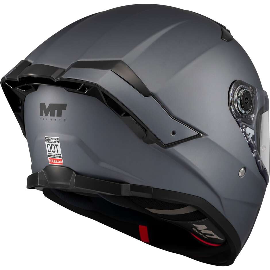 MT Helmets THUNDER 4 SV PURE A2 Integralhelm, Mattgrau