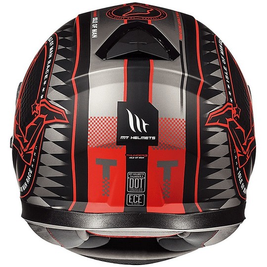 MT Helmets Thunder3 Full Face Helmet SV ISLE OF MAN B5 Matt Black Red