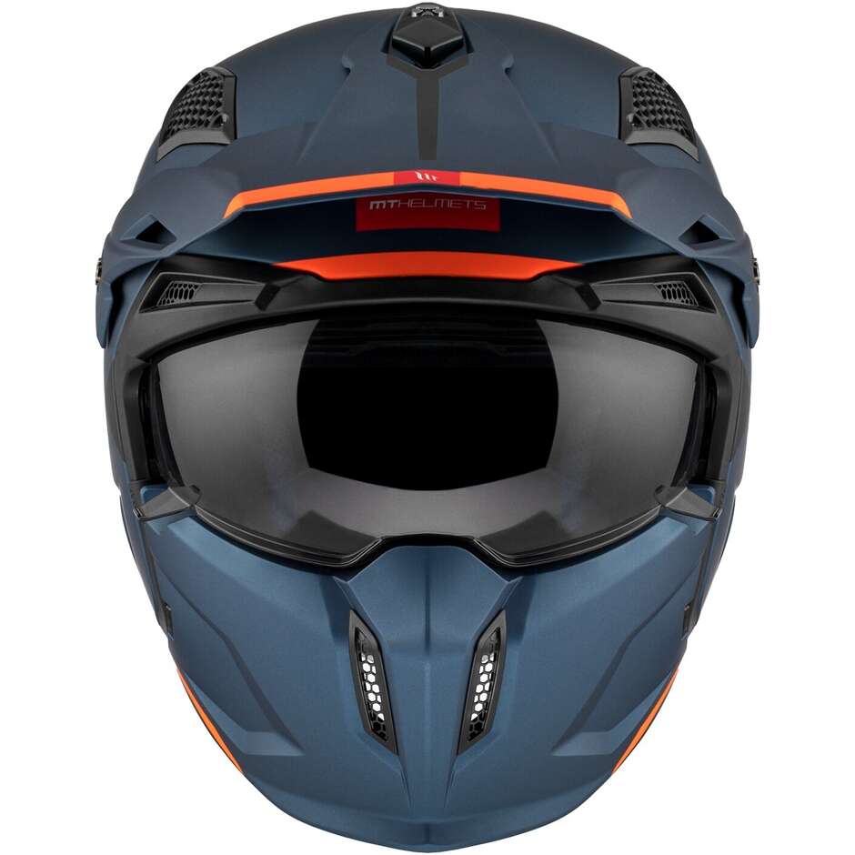 Mt Helmets Trial Motorcycle Helmet STREETFIGHTER SV S SOLID A7 Matt Blue