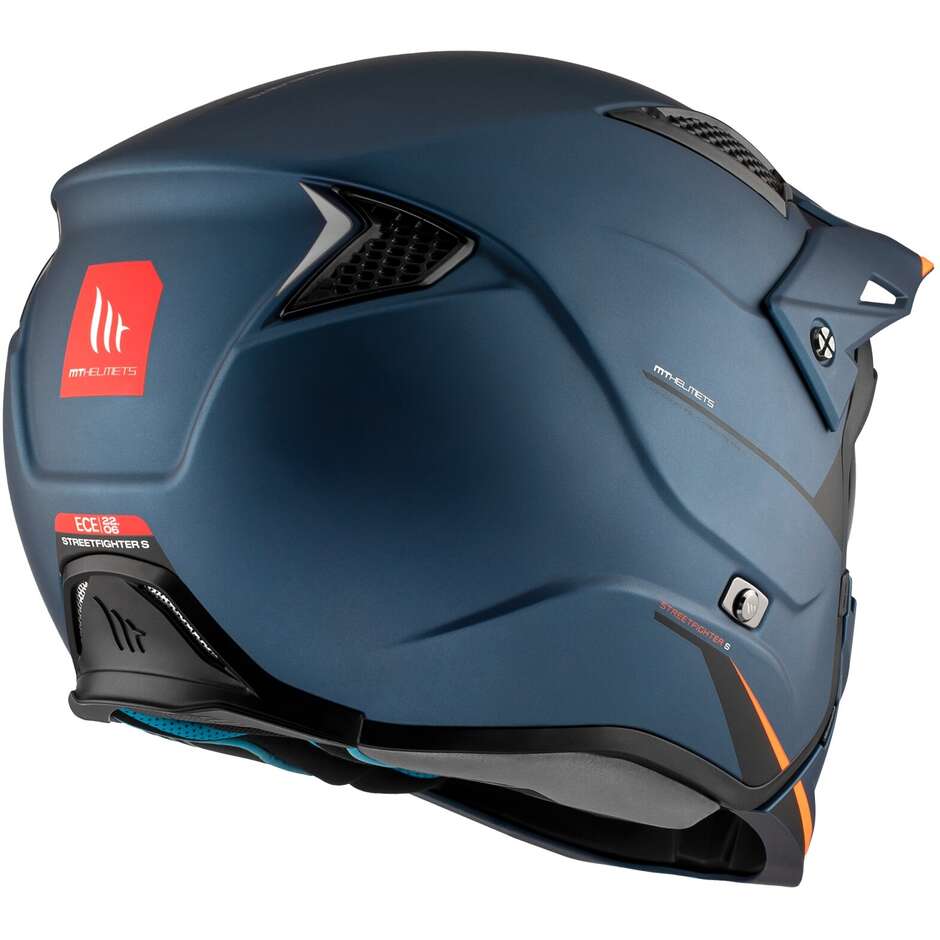 Mt Helmets Trial Motorcycle Helmet STREETFIGHTER SV S SOLID A7 Matt Blue
