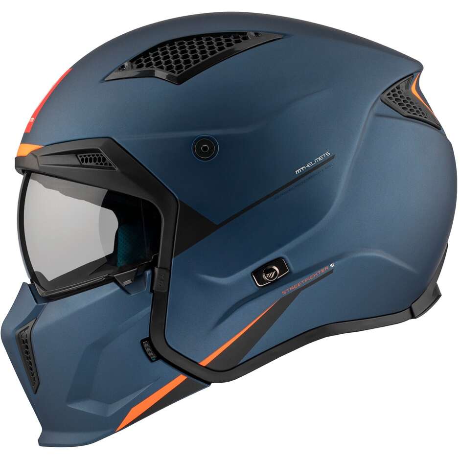 Mt Helmets Trial Motorcycle Helmet STREETFIGHTER SV S SOLID A7 Matt Blue