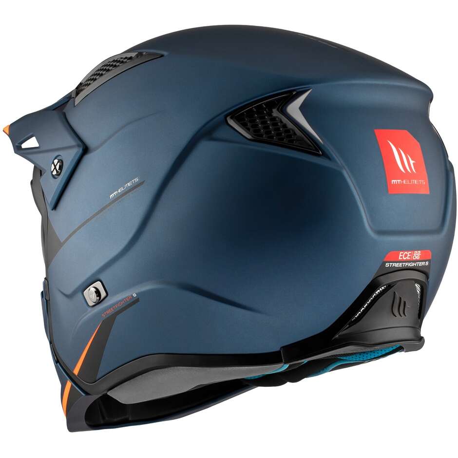 Mt Helmets Trial Motorcycle Helmet STREETFIGHTER SV S SOLID A7 Matt Blue