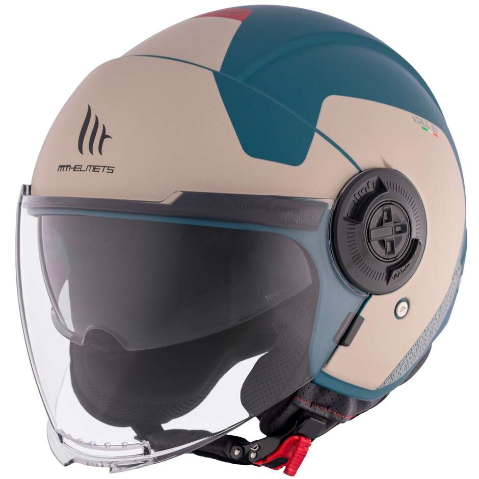 Mt Helmets VIALE SV S BETA E7 Mattblauer Motorrad-Jethelm