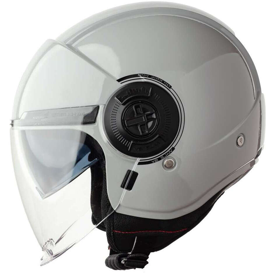 Mt Helmets VIALE SV S SOLID A12 Glänzender grauer Motorrad-Jethelm