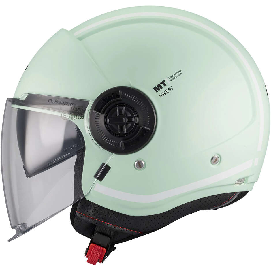 Mt Helmets VIALE SV S TASTY C6 Jet Motorcycle Helmet, Matte Green