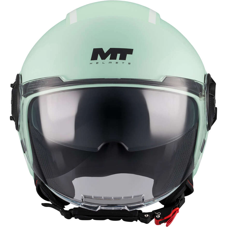 Mt Helmets VIALE SV S TASTY C6 Jet Motorcycle Helmet, Matte Green