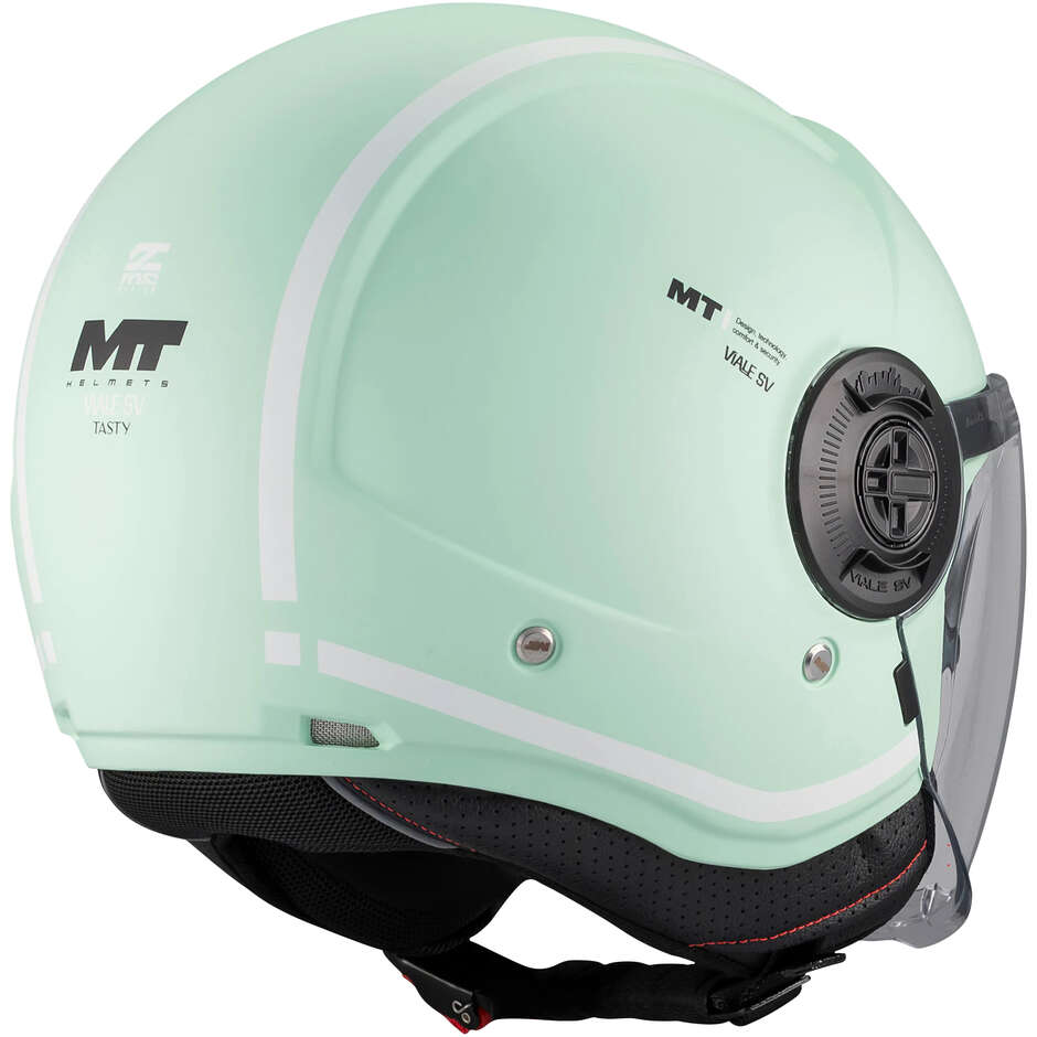 Mt Helmets VIALE SV S TASTY C6 Jet Motorcycle Helmet, Matte Green