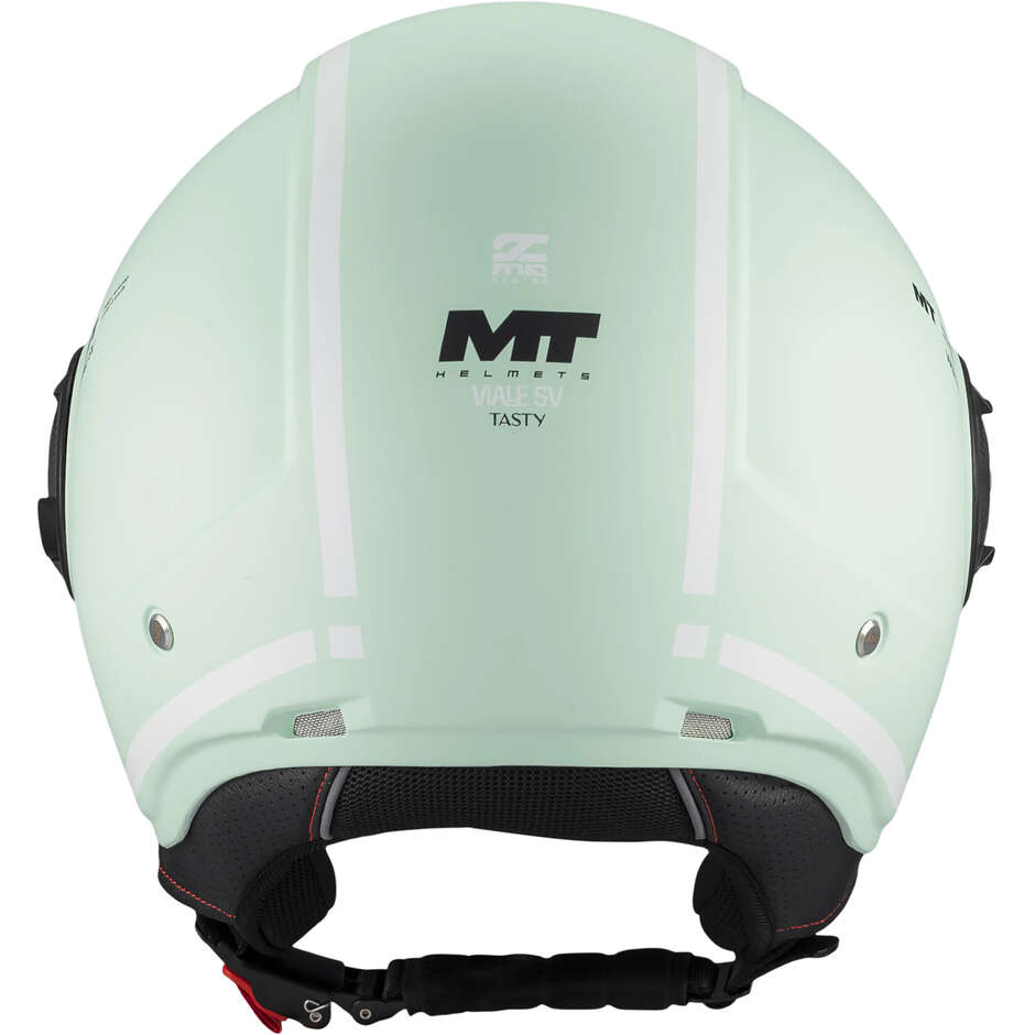 Mt Helmets VIALE SV S TASTY C6 Jet Motorcycle Helmet, Matte Green