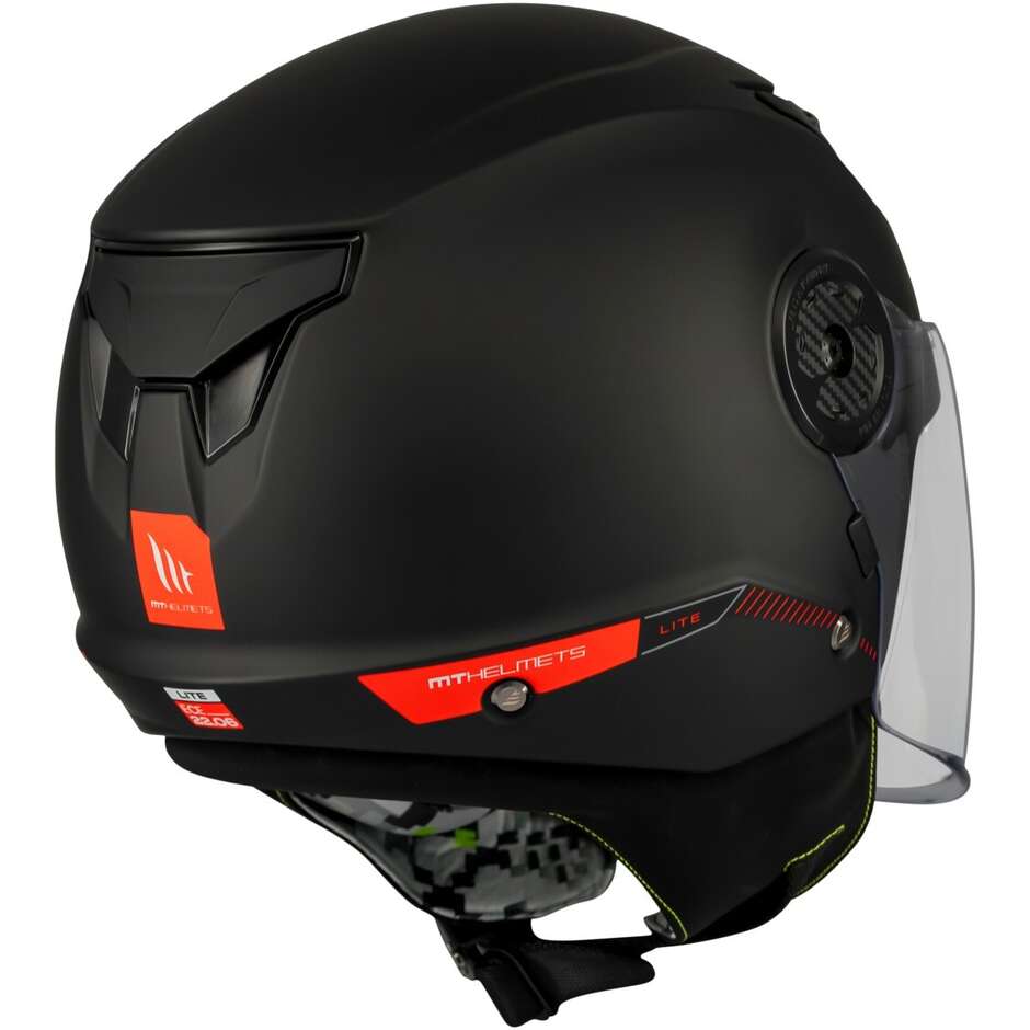 Mt Helmets YOUTH LITE SOLID A1 Mattschwarzer Jet-Motorradhelm für Kinder