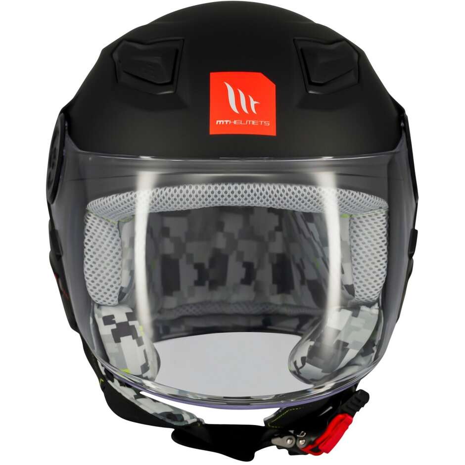 Mt Helmets YOUTH LITE SOLID A1 Mattschwarzer Jet-Motorradhelm für Kinder