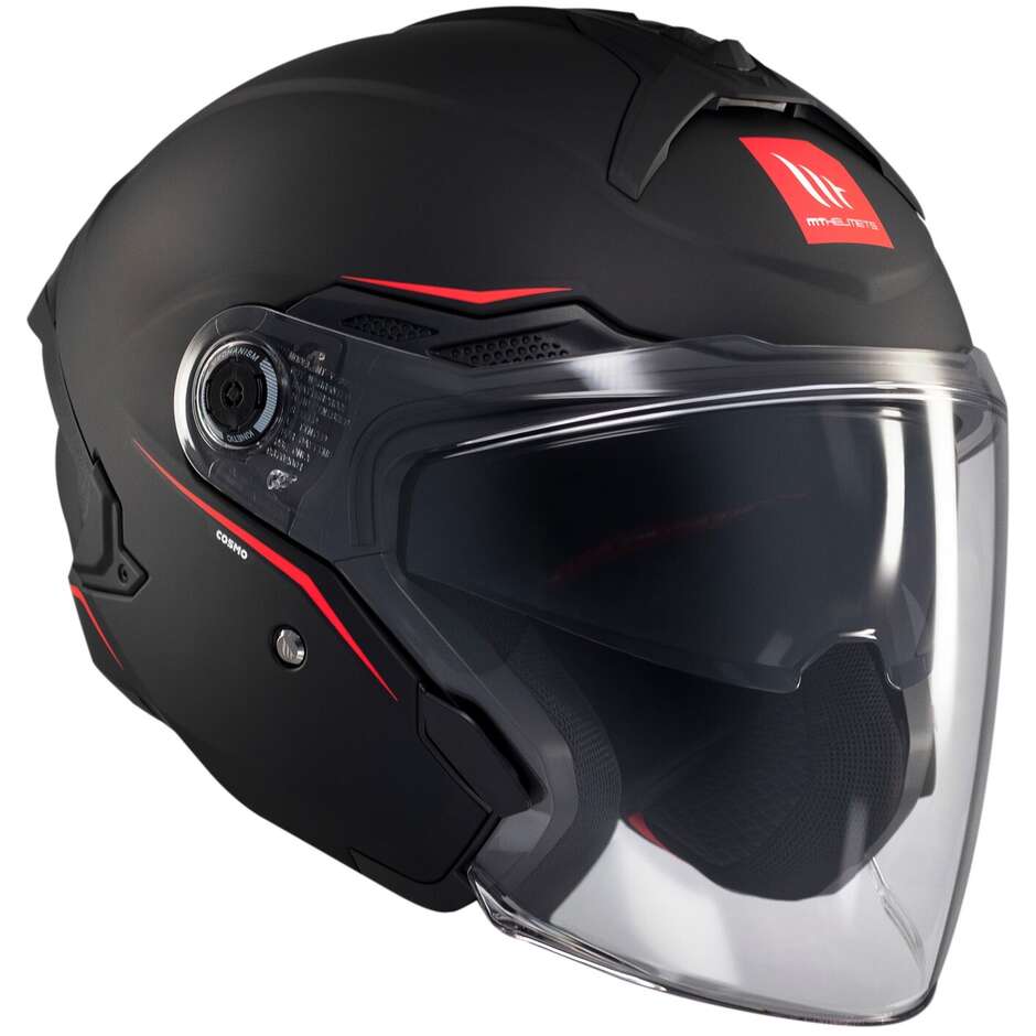 MT Helmetss COSMO SV SOLID A1 Matt Black Motorcycle Jet Helmet