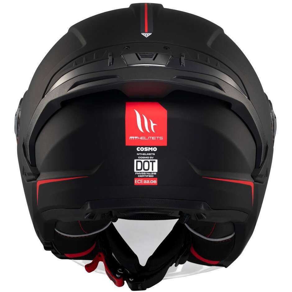 MT Helmetss COSMO SV SOLID A1 Matt Black Motorcycle Jet Helmet