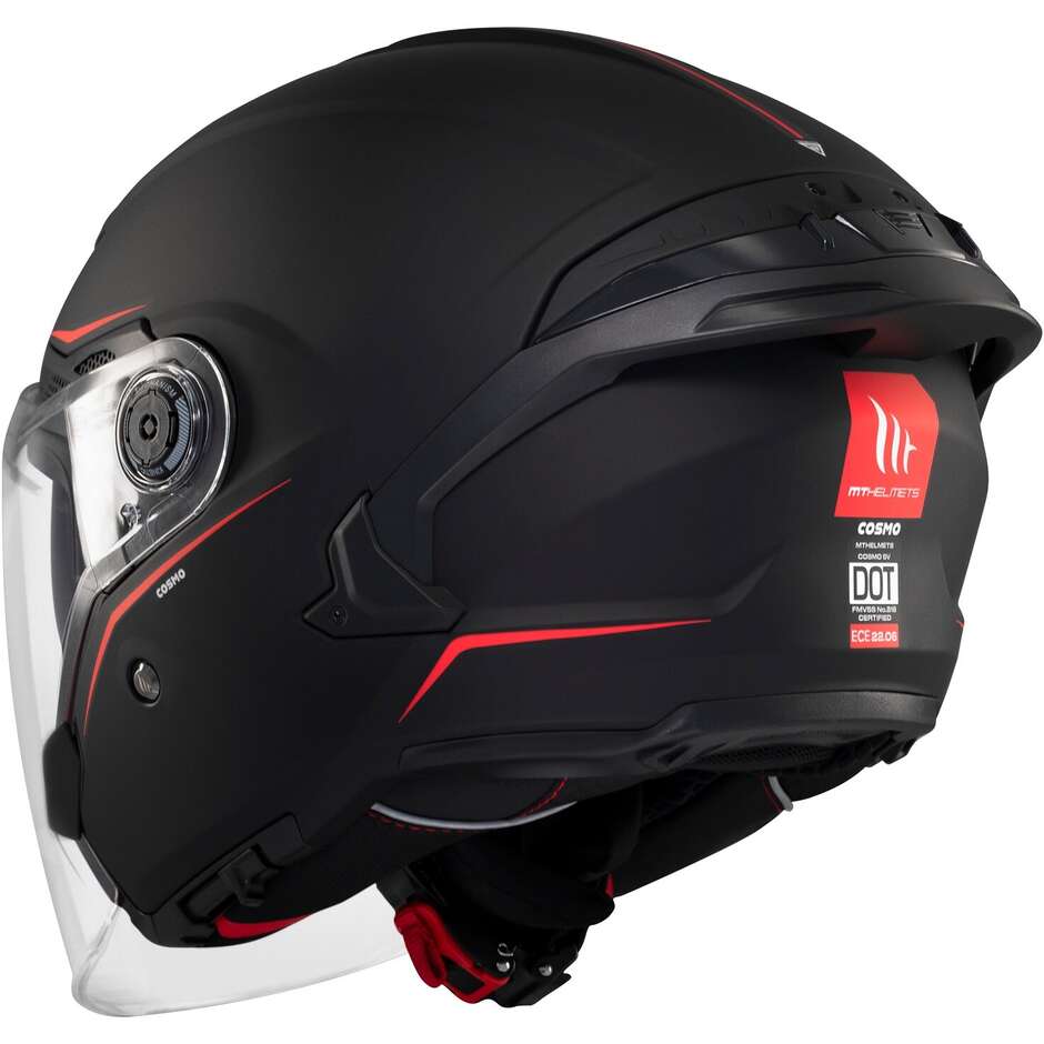 MT Helmetss COSMO SV SOLID A1 Matt Black Motorcycle Jet Helmet