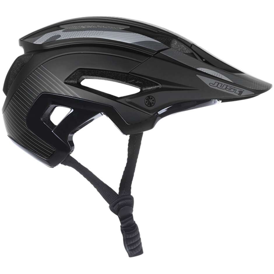 MTB Bicycle Helmet eBike Just1 Air Lite Linear Camo Glossy Matt Black