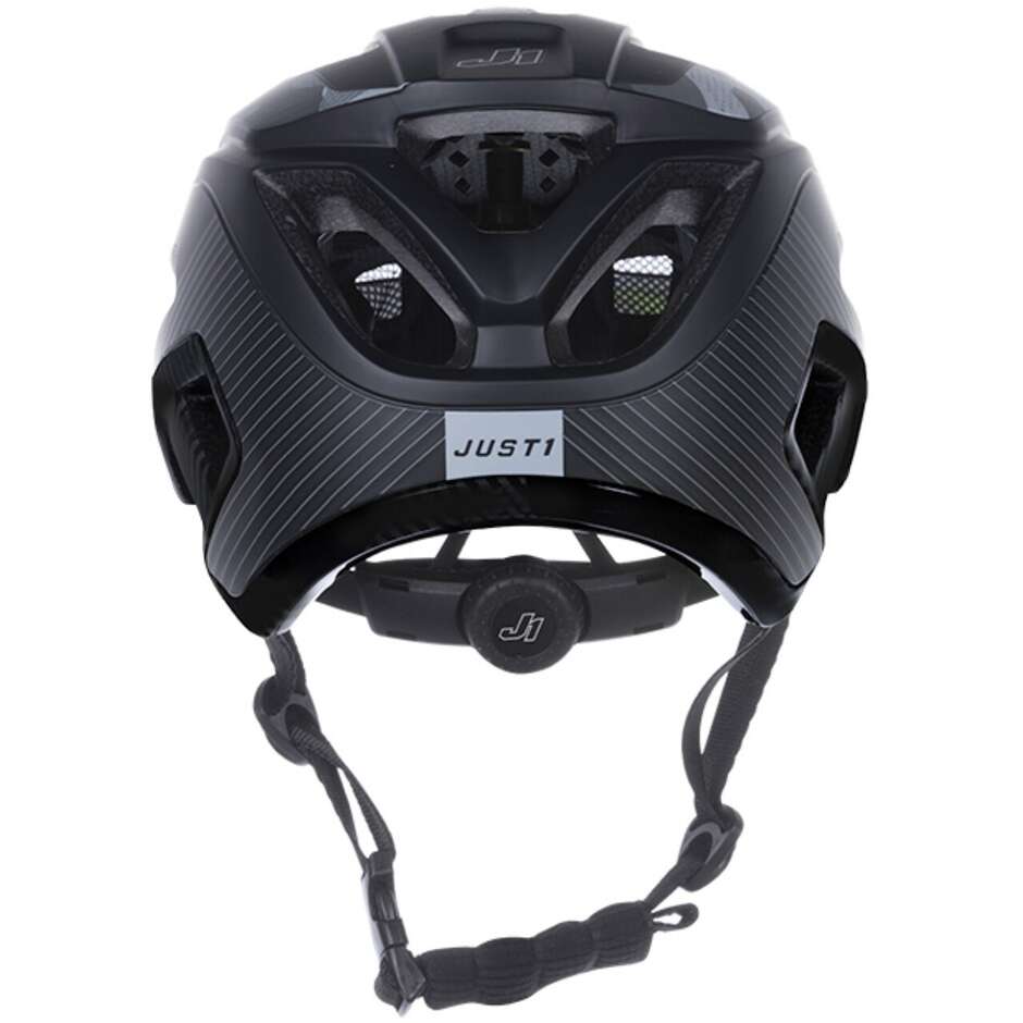 MTB Bicycle Helmet eBike Just1 Air Lite Linear Camo Glossy Matt Black