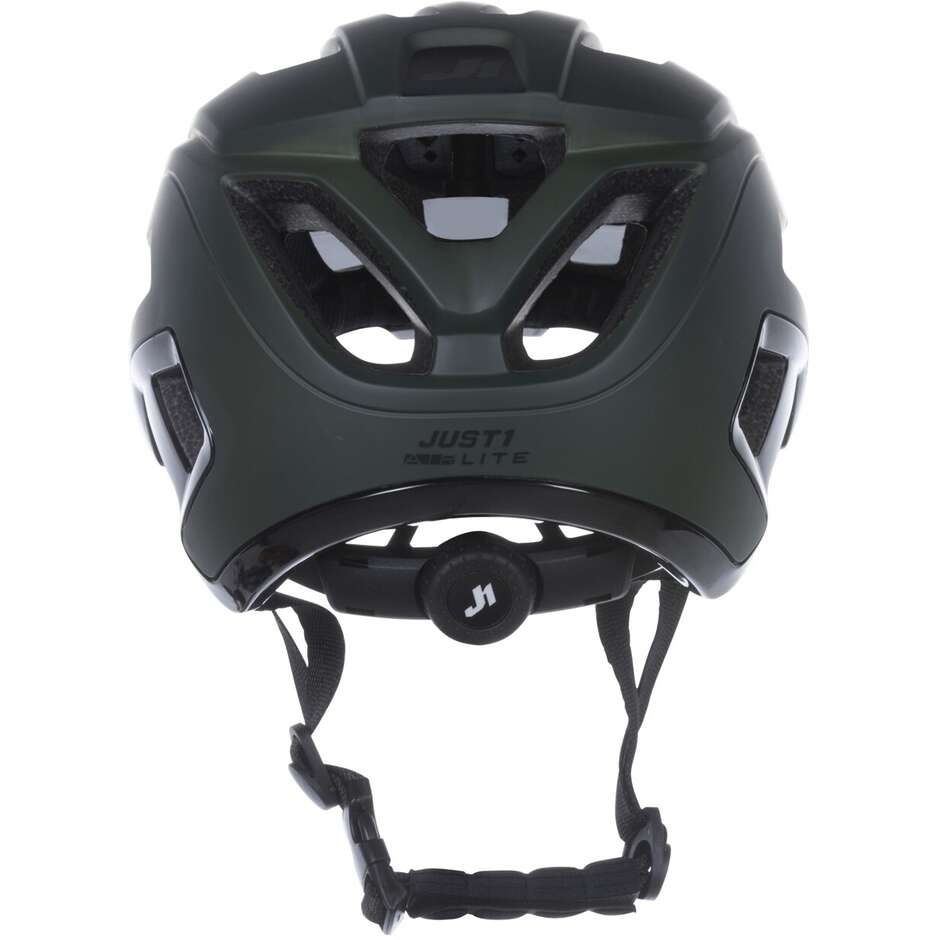 MTB Bicycle Helmet eBike Just1 Air Lite Solid Army Green Matt Glossy Black