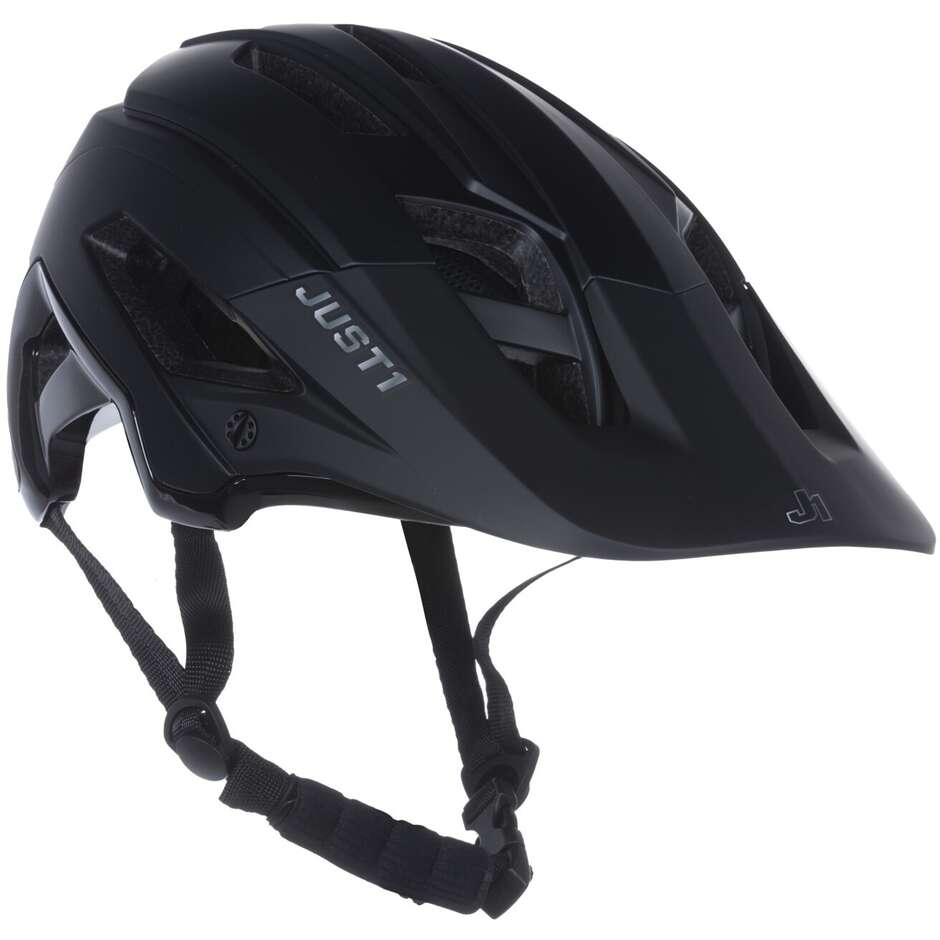 MTB Bicycle Helmet eBike Just1 Air Lite Solid Black Matt Glossy