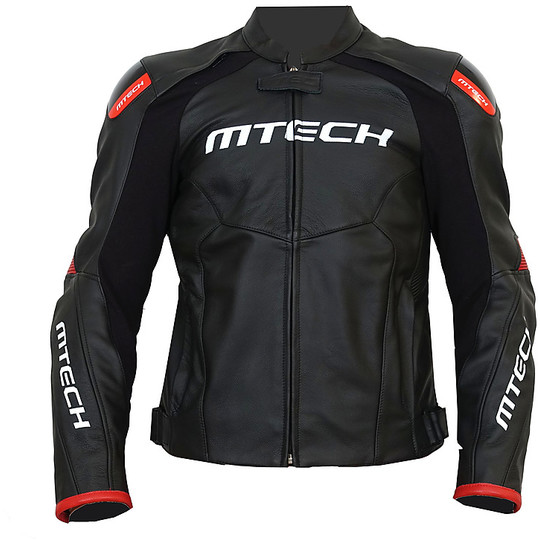 MTECH MRT Sportiva Black Leather Motorcycle Jacket