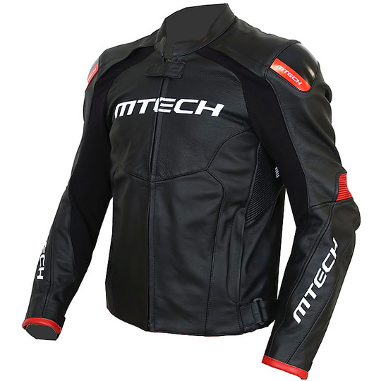 MTECH MRT Sportiva Black Leather Motorcycle Jacket
