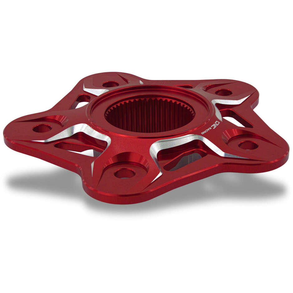 MV Agusta FL508 5-Loch Kronenträgerflansch - Bicolor CNC Racing Rot Silber