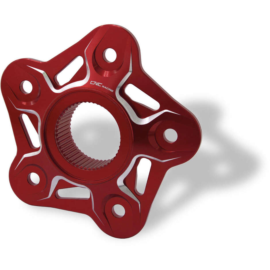 MV Agusta FL508 5-Loch Kronenträgerflansch - Bicolor CNC Racing Rot Silber