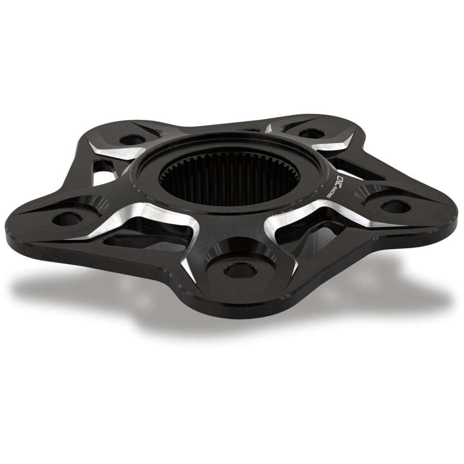 MV Agusta FL508 5-Loch Kronenträgerflansch - Bicolor CNC Racing Schwarz Silber