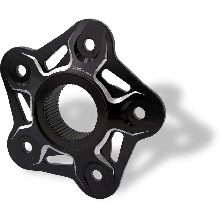 MV Agusta FL508 5-Loch Kronenträgerflansch - Bicolor CNC Racing Schwarz Silber