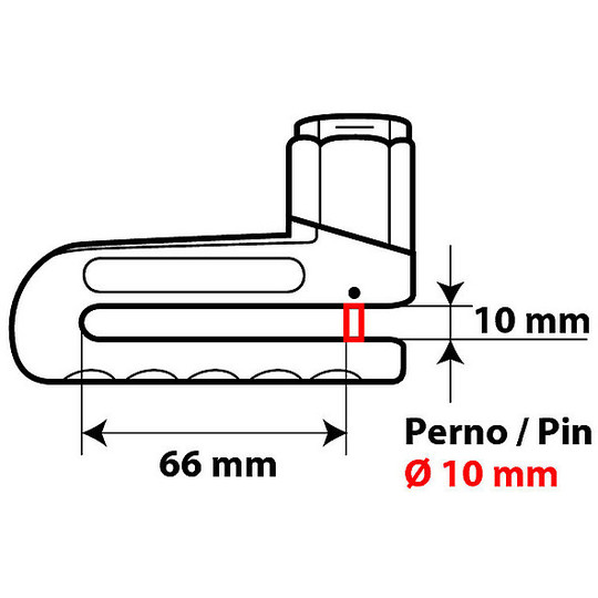 Mâchoire de verrouillage de disque de moto de 10 mm