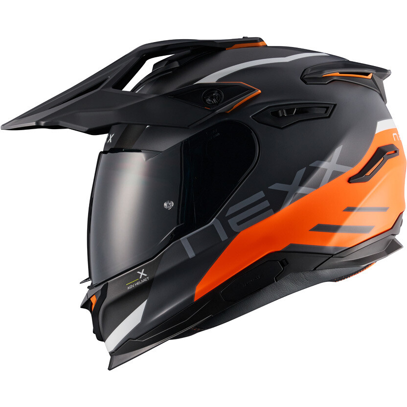 Nexx V.Traveler Quest Adventure Motorradhelm Grau Orange