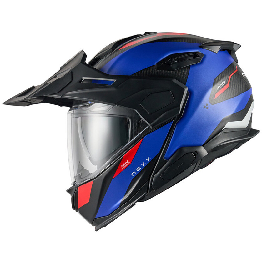 Nexx X.Lifecountry Terra Blue Red Modular Motorcycle Helmet