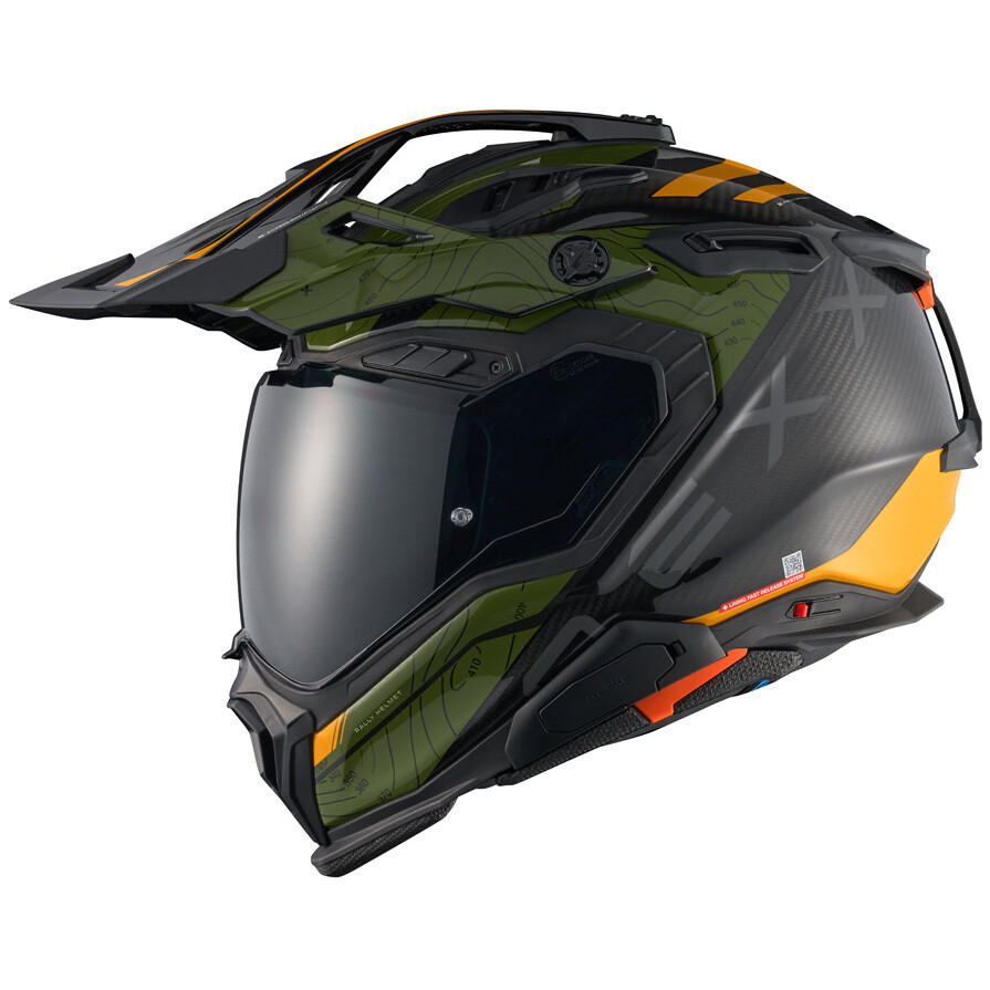 Nexx X.WED3 Furka Adventure Motorradhelm Grün Gelb