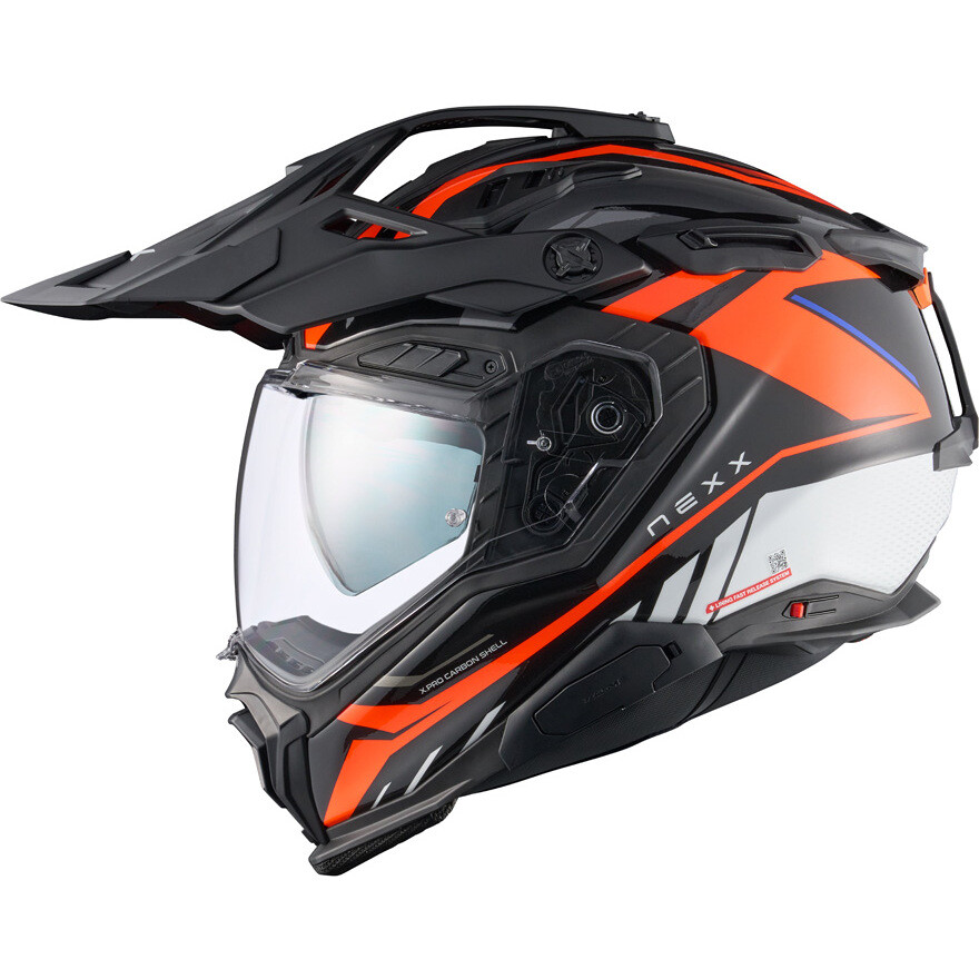 Nexx X.WED3 Gobi Adventure Motorradhelm Orange Weiß