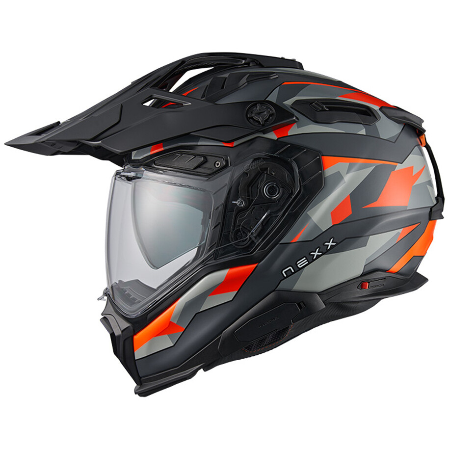 Nexx X.WED3 TRAILMANIA Adventure Motorcycle Helmet Gray Orange Matt